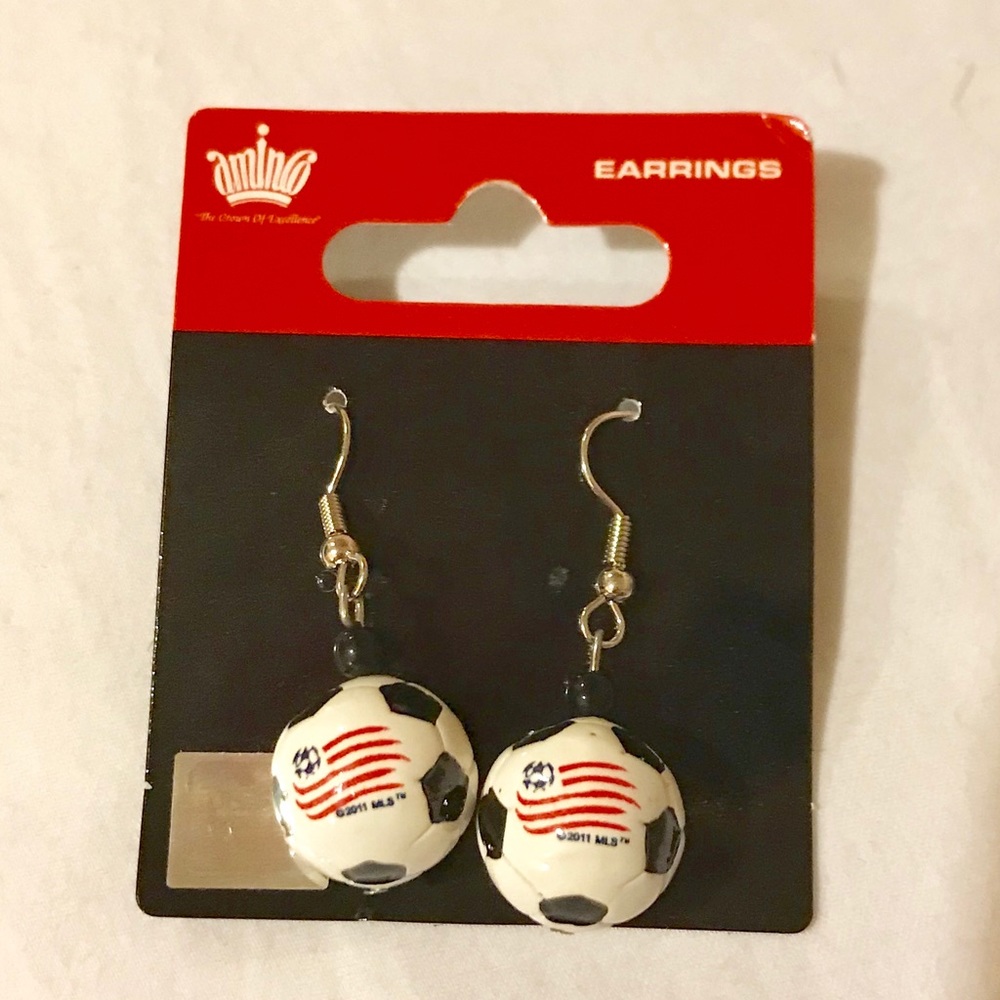 Soccer Ball Dangling Earrings
